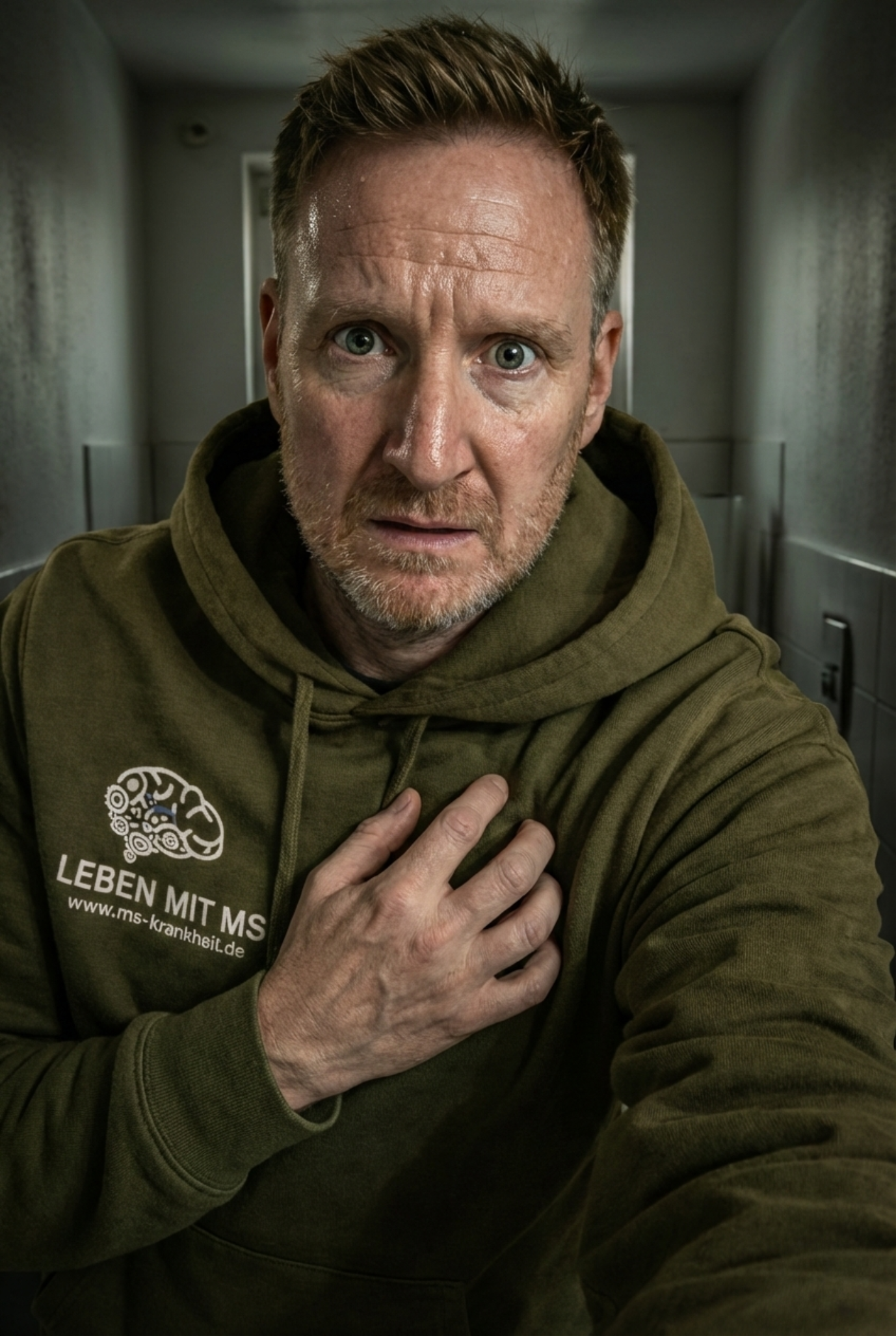 Mann mit MS hat eine Panikattacke