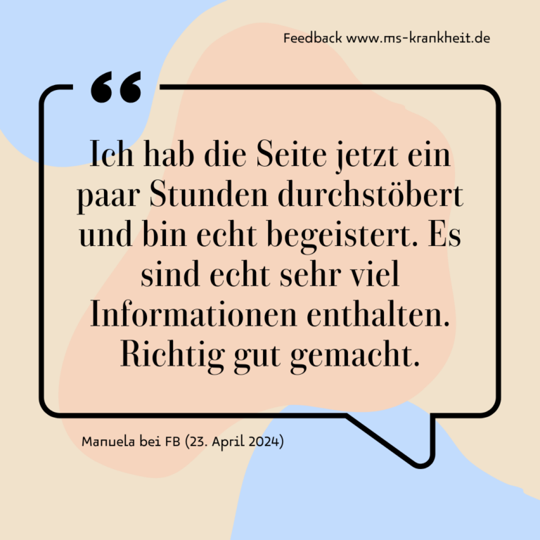 Feedback von Manuela bei Facebook vom 23.04.2024