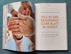 Kapitel "Fels in der Brandung oder Blatt im Wind?" aus dem Selbsthilfe-Ratgeber "Spring, damit du fliegen kannst" von Irene Sybertz für MS-Erkrankte und ihre Angehörigen